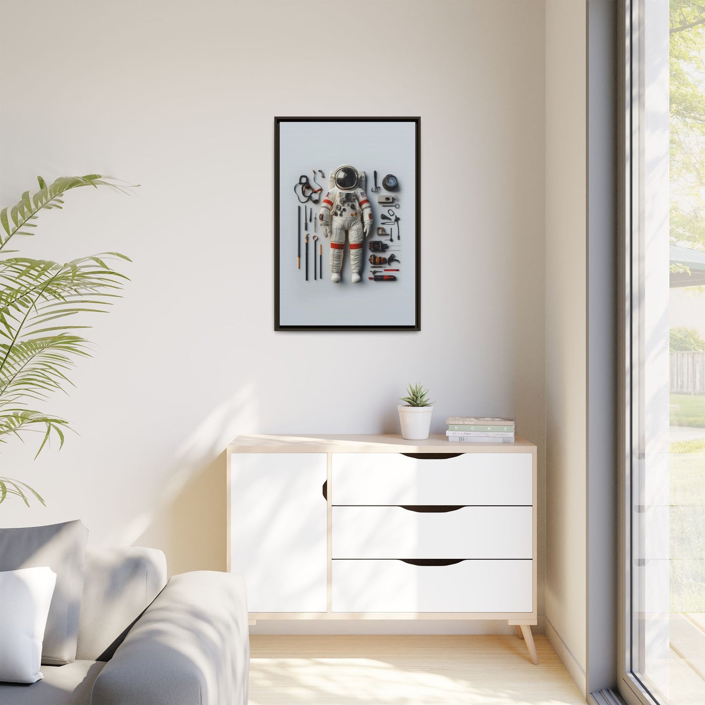 Astronaut Apollo Framed Canvas