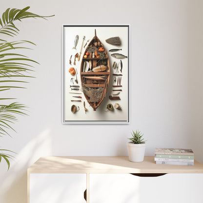 Fisher Boat Framed Canvas