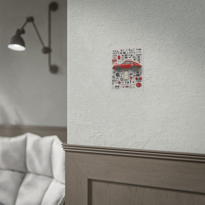 Red Classic Porsche Rolled Poster