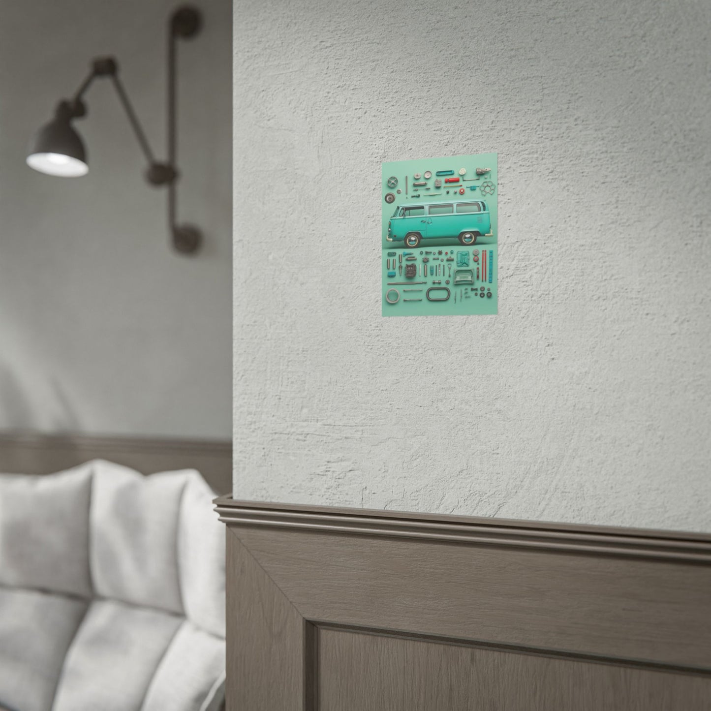 Blue Classic Van Rolled Poster