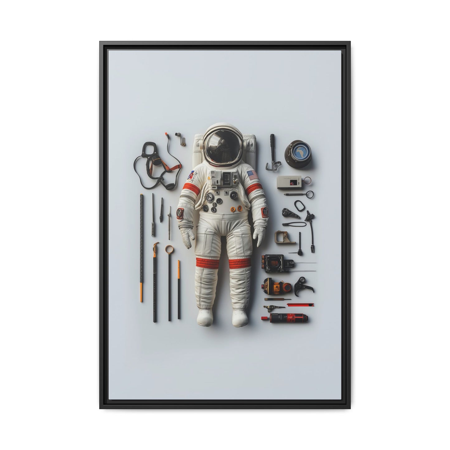 Astronaut Apollo Framed Canvas
