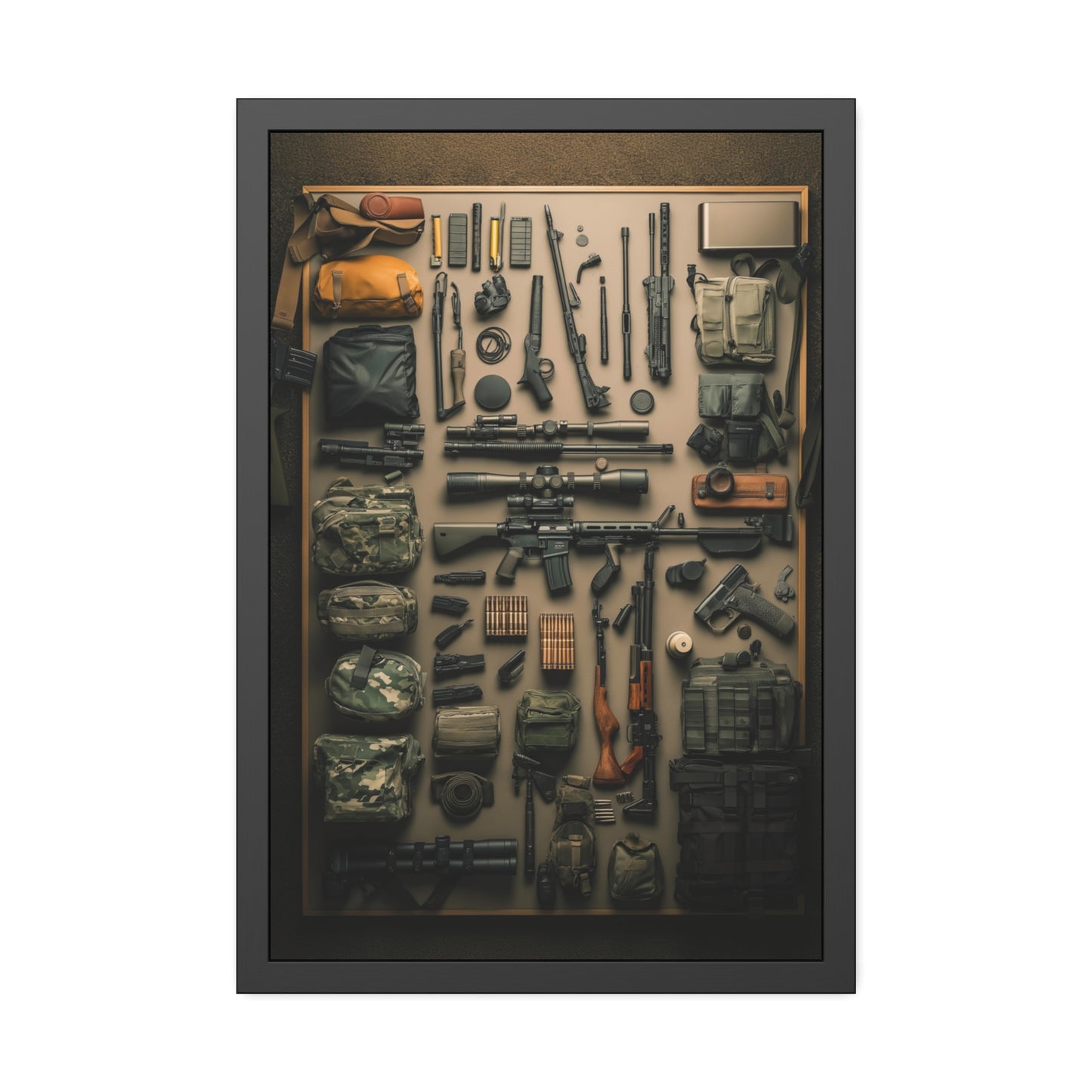 Military Arsenal Art Framed Poster US