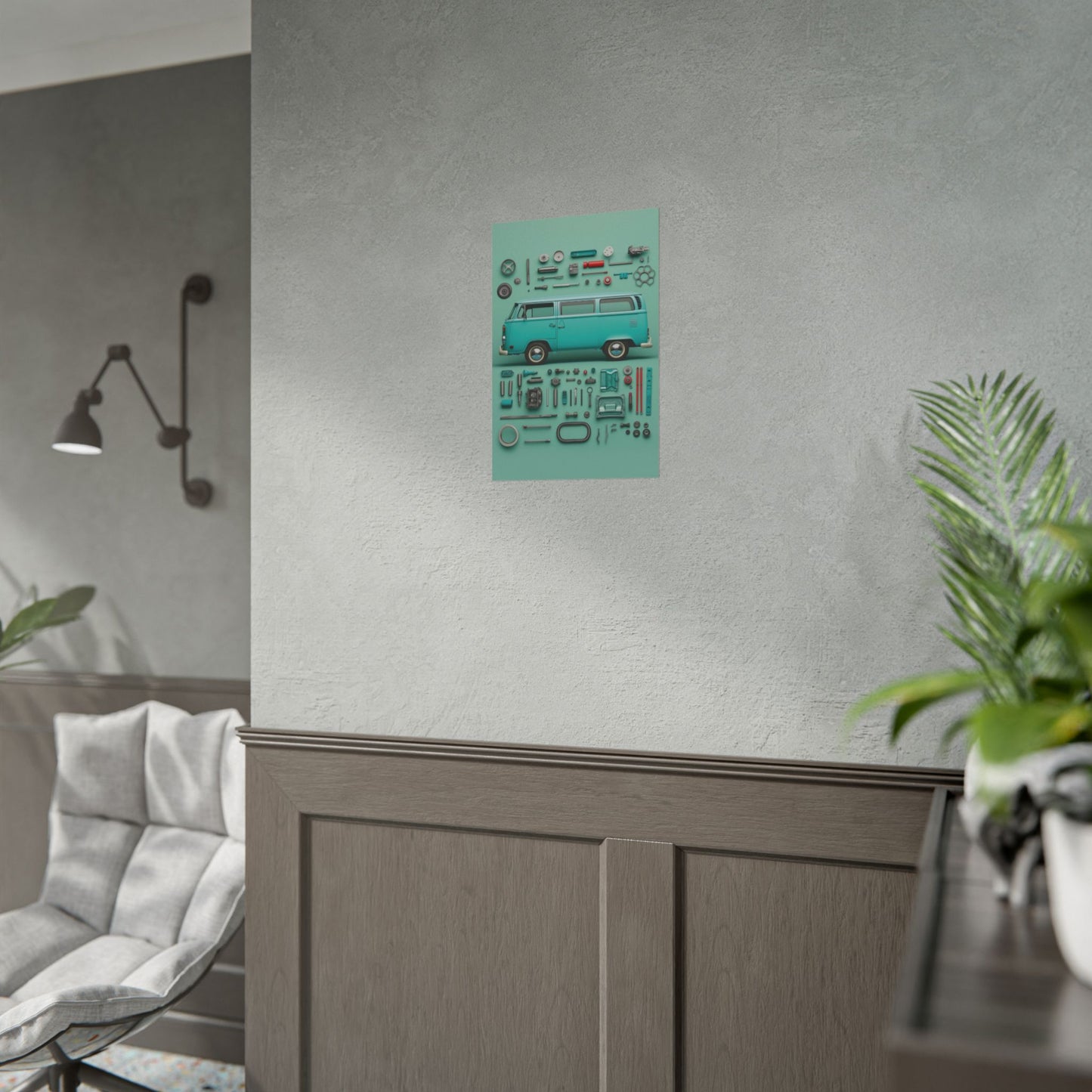 Blue Classic Van Rolled Poster