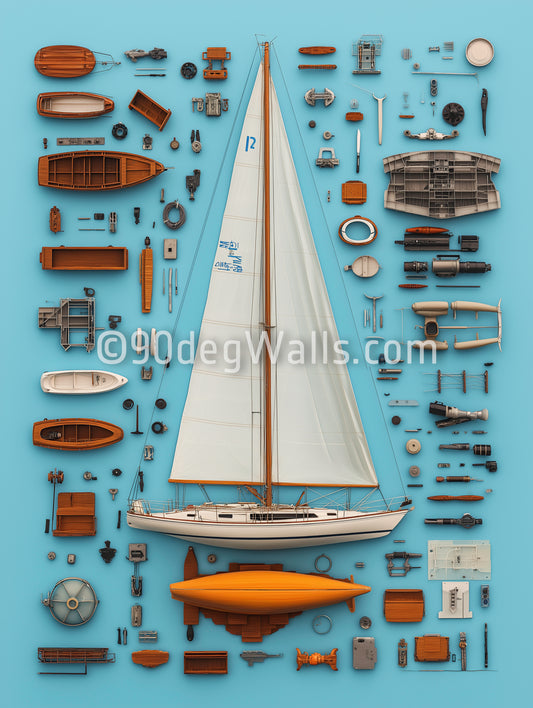 Sailboat White Digital