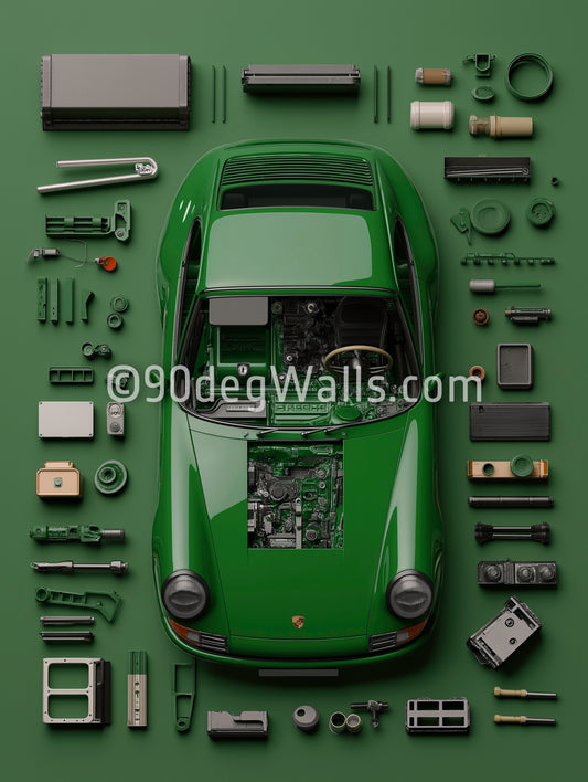 Green Classic Porsche Digital