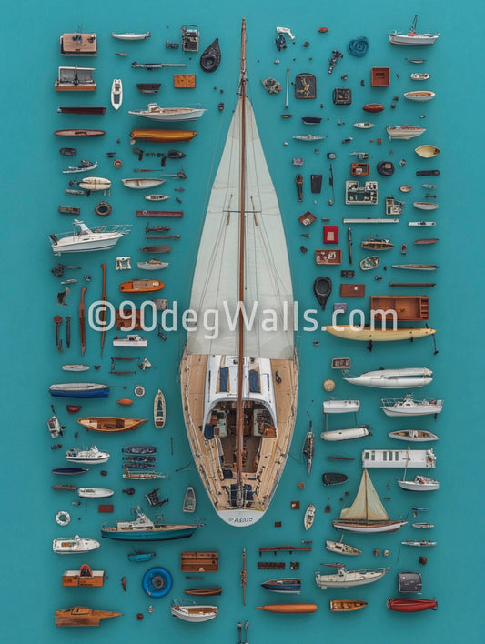 Sailboat Blue Digital